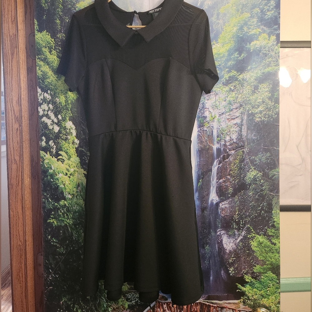 Hot topic little black dress babydoll neck Wednesday Adams in medium
